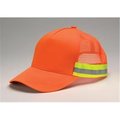 Adams Headwear Adams Headwear 00820599192425 TRUCKER REFLECTIVE HAT TR102 ORANGE ONE SIZE FITS ALL 820599192425